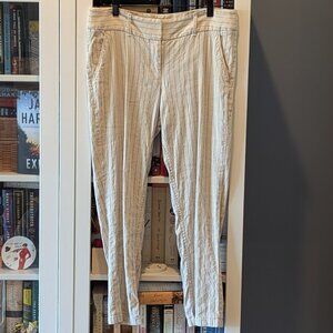 Soft Linen-Blend Crop Pants by LOFT / Size 6